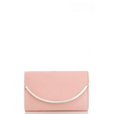Pink faux suede small bag